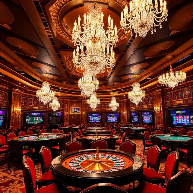 Luxurious casino gaming hall